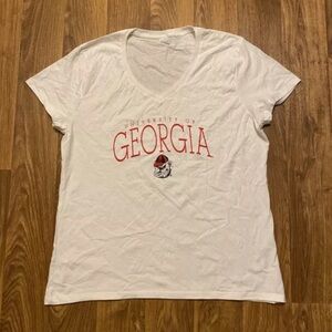 Georgia Bulldogs Shirt V Neck‎ Women’s Adult Size XL